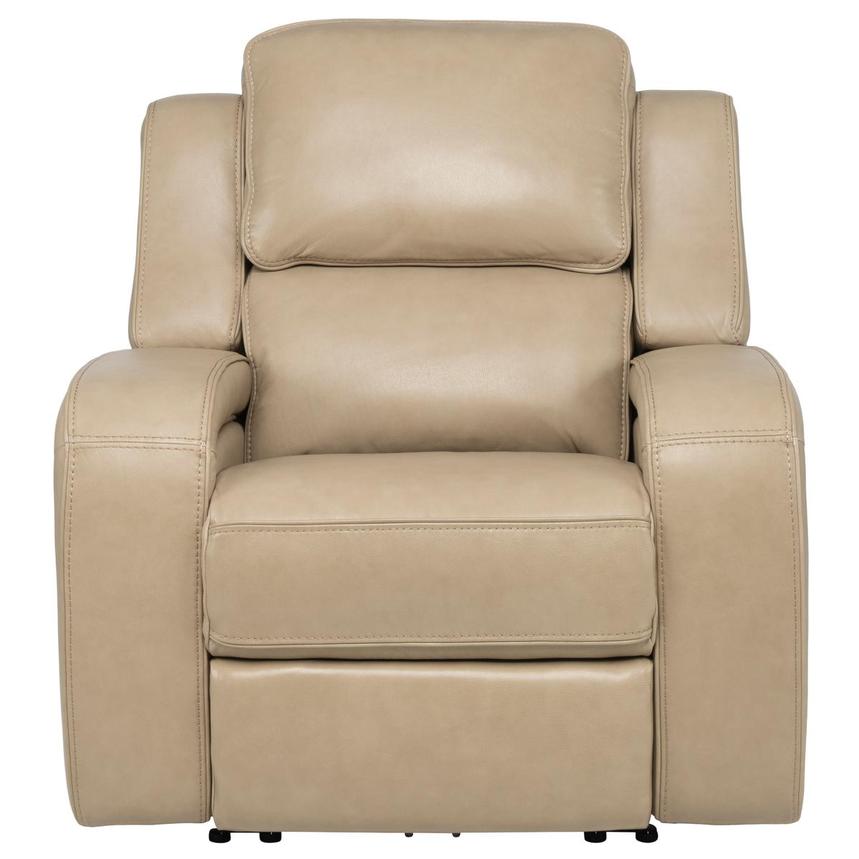Epic Taupe Leather Power Recliner  alternate image, 2 of 12 images.