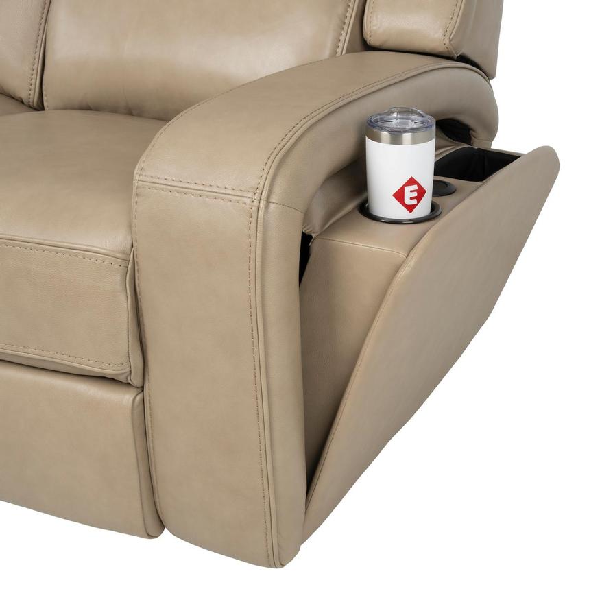 Epic Taupe Leather Power Reclining Sofa  alternate image, 11 of 14 images.