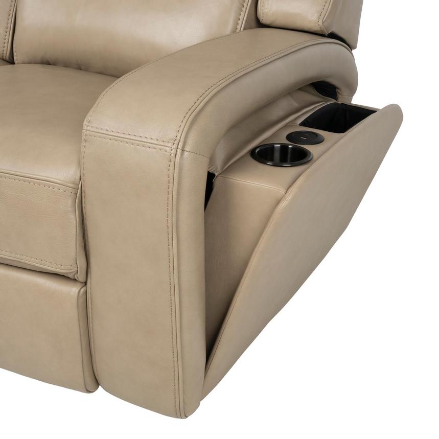 Epic Taupe Leather Power Reclining Sofa  alternate image, 12 of 14 images.