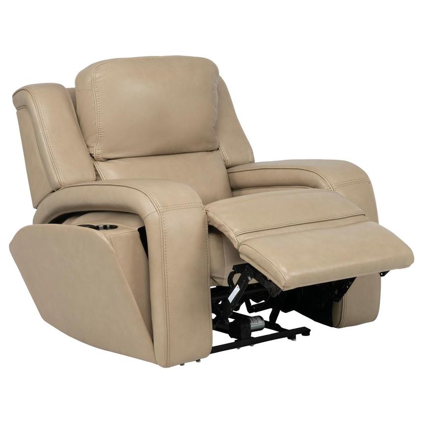 Epic Taupe Leather Power Recliner alternate image, 4 of 12 images.