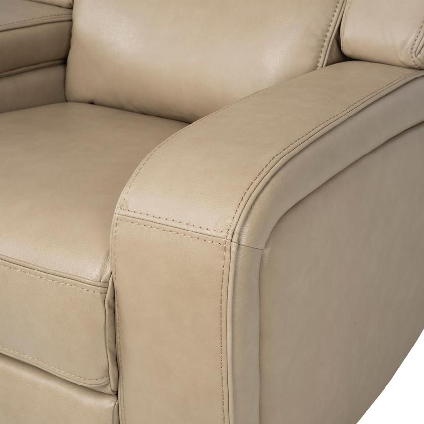 Epic Taupe Leather Power Recliner alternate image, 9 of 12 images.
