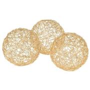 Wire II Gold Set of 3 Spheres  alternate image, 3 of 4 images.