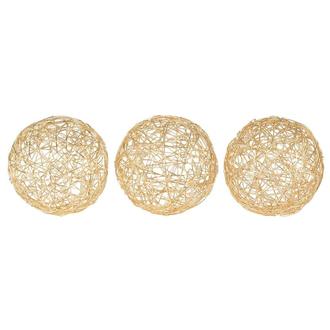 Wire II Gold Set of 3 Spheres