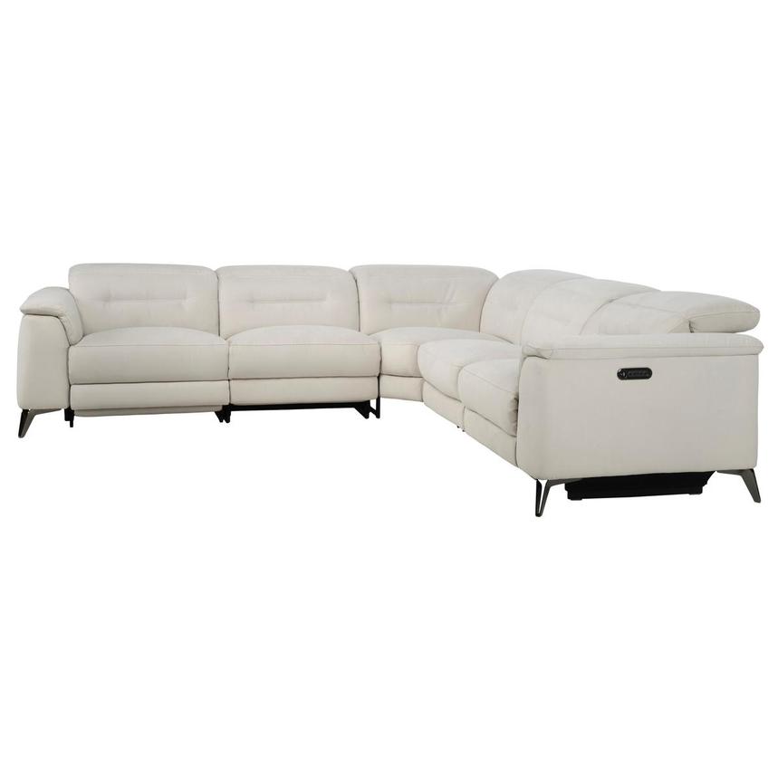 Claribel II Ivory Power Reclining Sectional with 5PCS/2PWR  alternate image, 3 of 10 images.