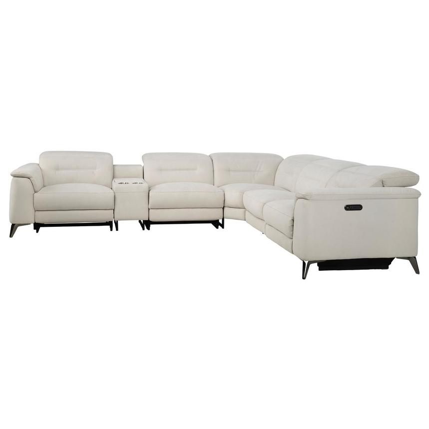 Claribel II Ivory Power Reclining Sectional with 6PCS/2PWR  alternate image, 3 of 13 images.