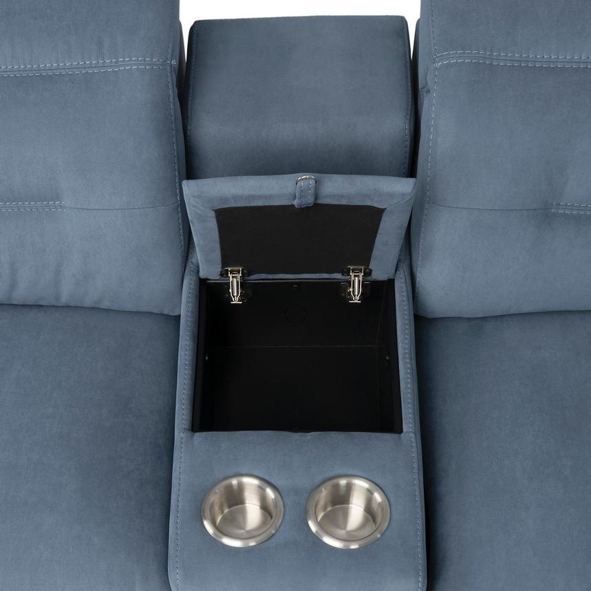 Claribel II Light Blue Power Reclining Sectional with 6PCS/2PWR  alternate image, 8 of 13 images.