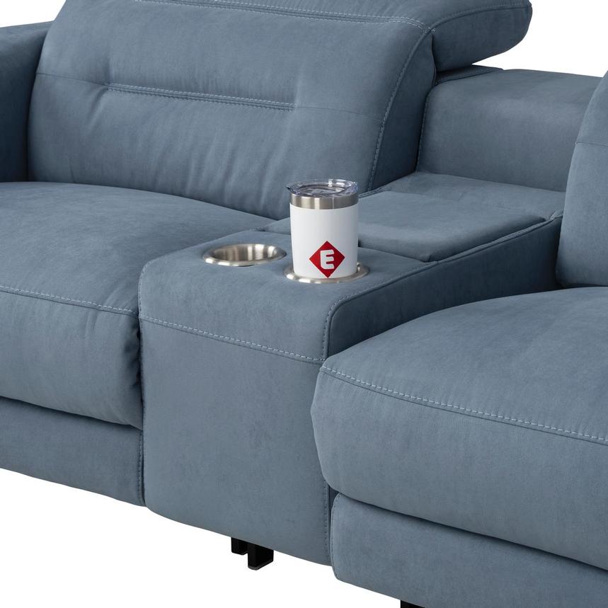 Claribel II Light Blue Power Reclining Sectional  alternate image, 6 of 13 images.