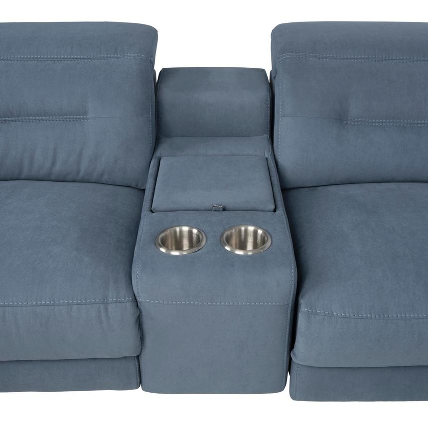 Claribel II Light Blue Home Theater Seating with 5PCS/2PWR  alternate image, 6 of 12 images.