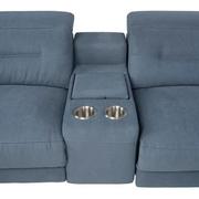 Claribel II Light Blue Home Theater Seating with 5PCS/2PWR  alternate image, 6 of 12 images.