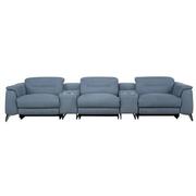 Claribel II Light Blue Home Theater Seating with 5PCS/2PWR  main image, 1 of 12 images.
