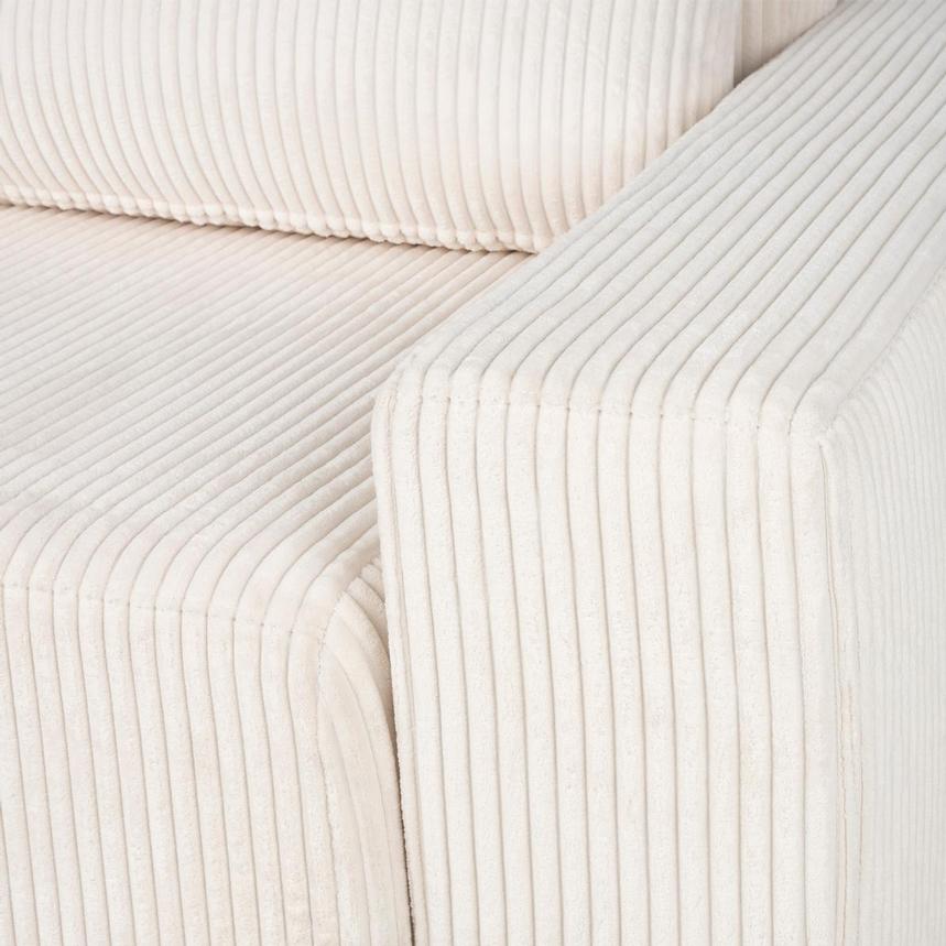 Flow White Sliding Sofa w/Left Chaise  alternate image, 9 of 13 images.