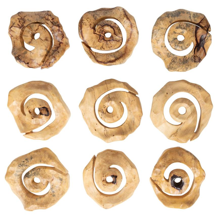 Spiral Tamarind Set of 9 Wall Decor  main image, 1 of 3 images.