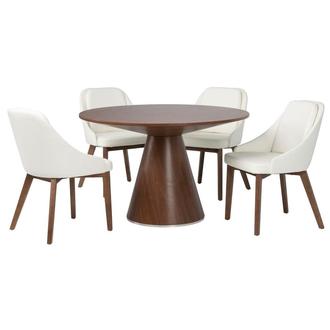 Tina/Mercen 5-Piece Round Dining Set