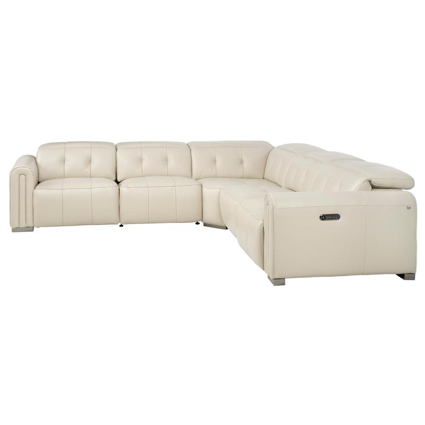 Dolomite Cream 2.0 Leather Power Reclining Sectional with 5PCS/2PWR  alternate image, 3 of 12 images.