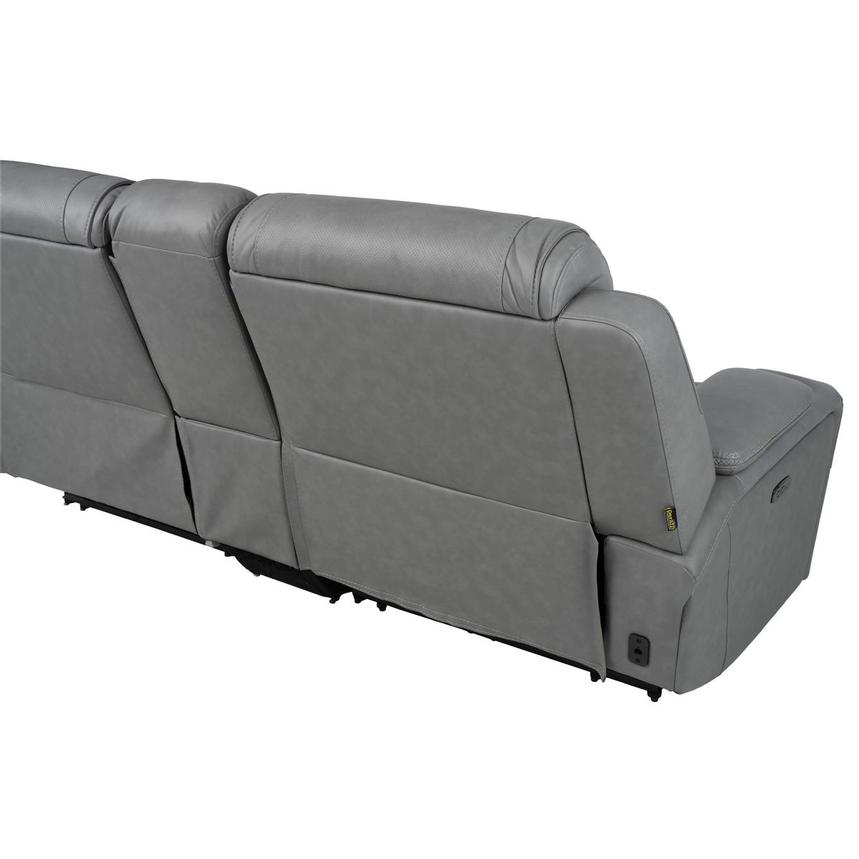 Cobalt 6PCS/3PWR Leather Power Reclining Sectional w/Beverage Cooler  alternate image, 8 of 19 images.
