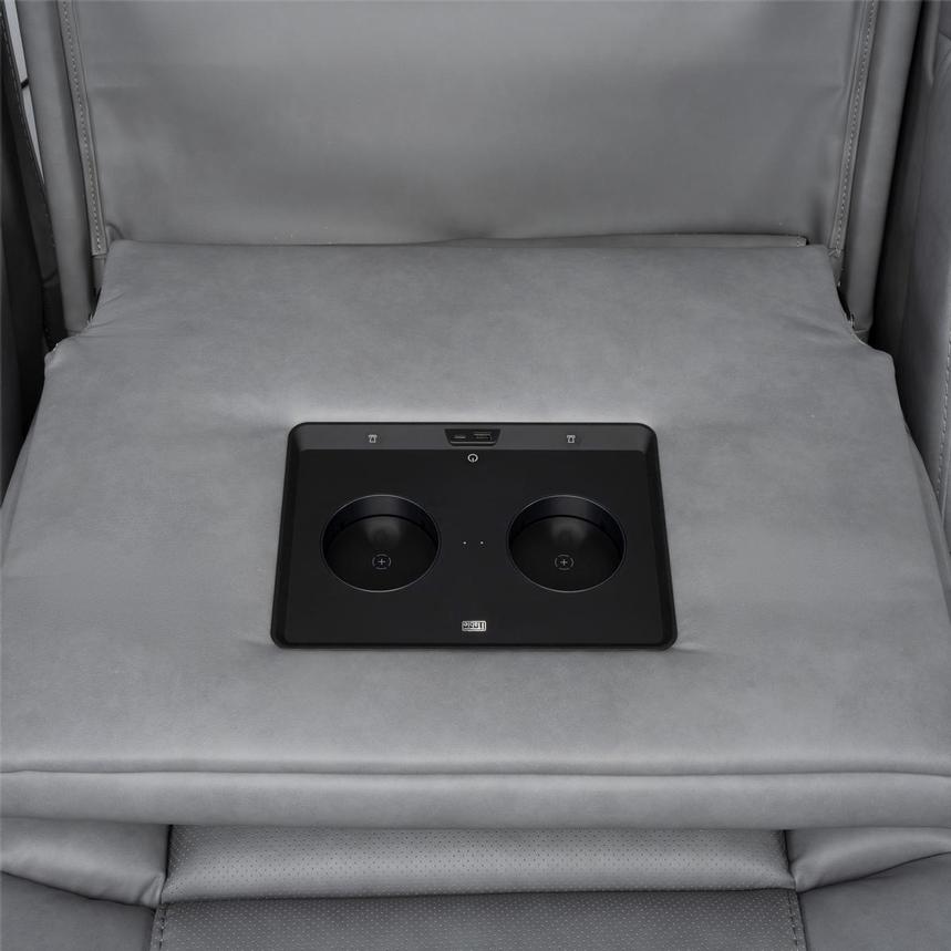 Cobalt 6PCS/3PWR Leather Power Reclining Sectional w/Beverage Cooler  alternate image, 13 of 19 images.