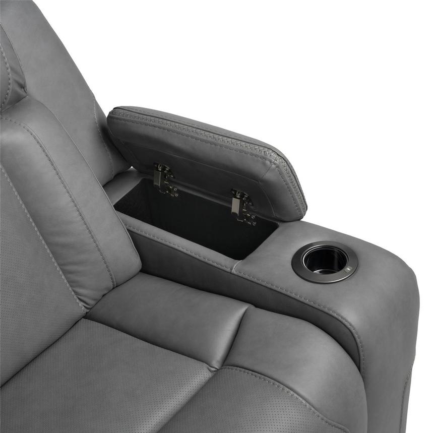 Odyssey Cobalt 7PCS/3PWR Leather Power Reclining Sectional w/Beverage Cooler  alternate image, 14 of 18 images.