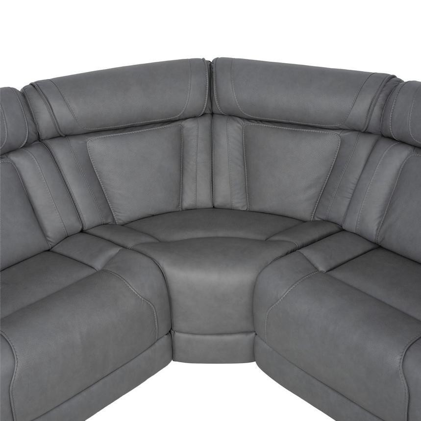 Odyssey Cobalt 7PCS/3PWR Leather Power Reclining Sectional w/Beverage Cooler  alternate image, 6 of 18 images.