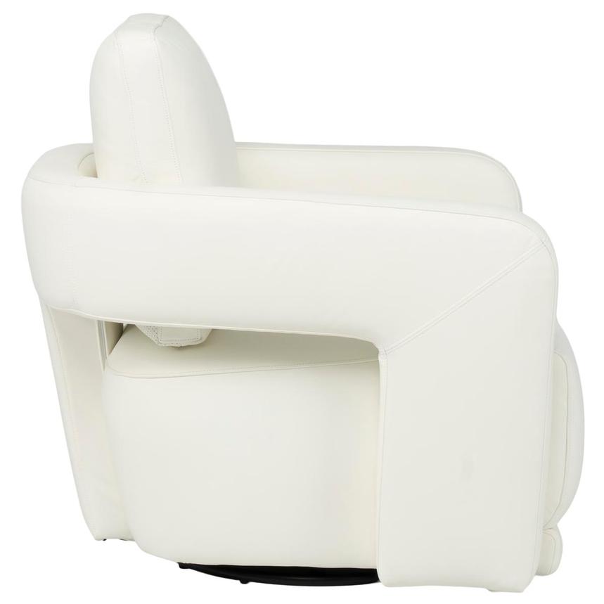 Carmello White Leather Swivel Chair  alternate image, 4 of 8 images.