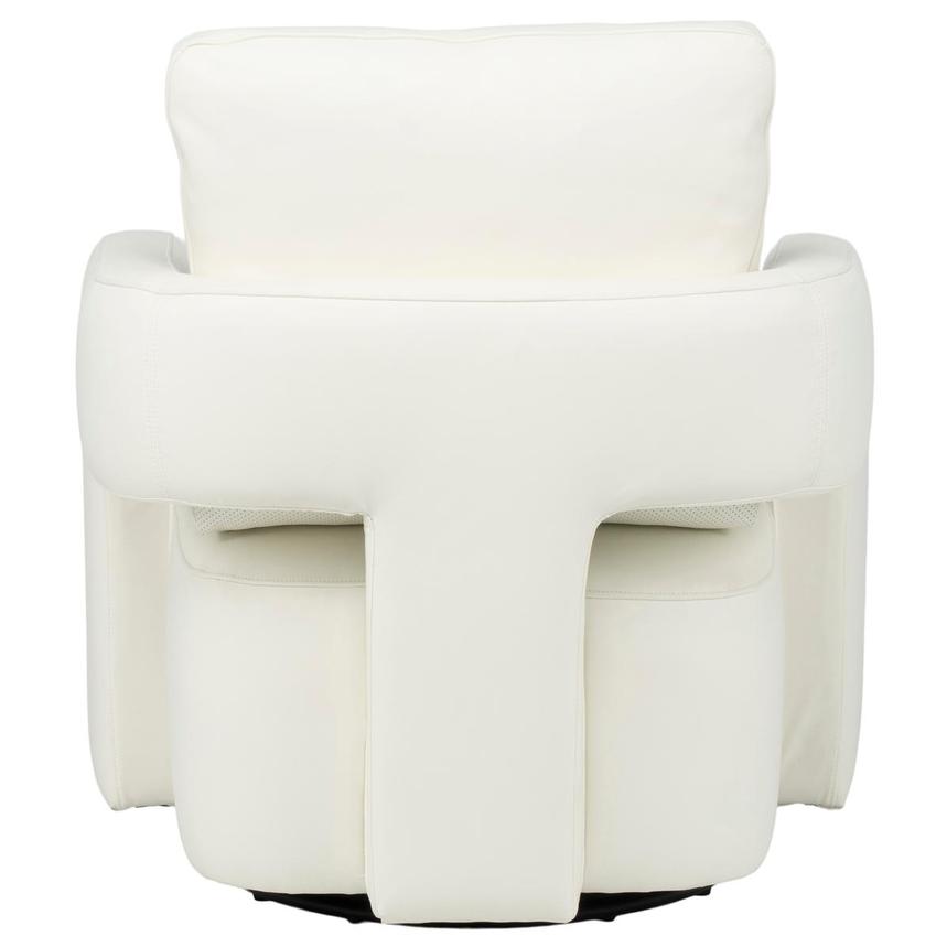 Carmello White Leather Swivel Chair  alternate image, 4 of 7 images.