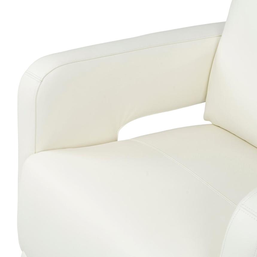 Carmello White Leather Swivel Chair alternate image, 7 of 8 images.