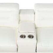 Anabel White 2.0 Leather Power Reclining Sectional with 6PCS/3PWR  alternate image, 6 of 12 images.
