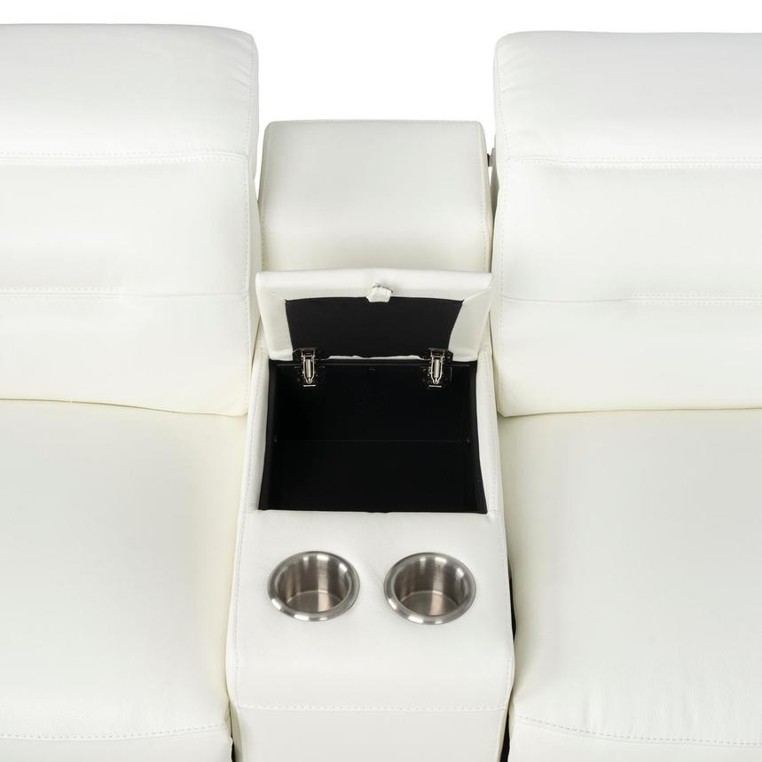 Anabel White 2.0 Leather Power Reclining Sectional with 7PCS/3PWR