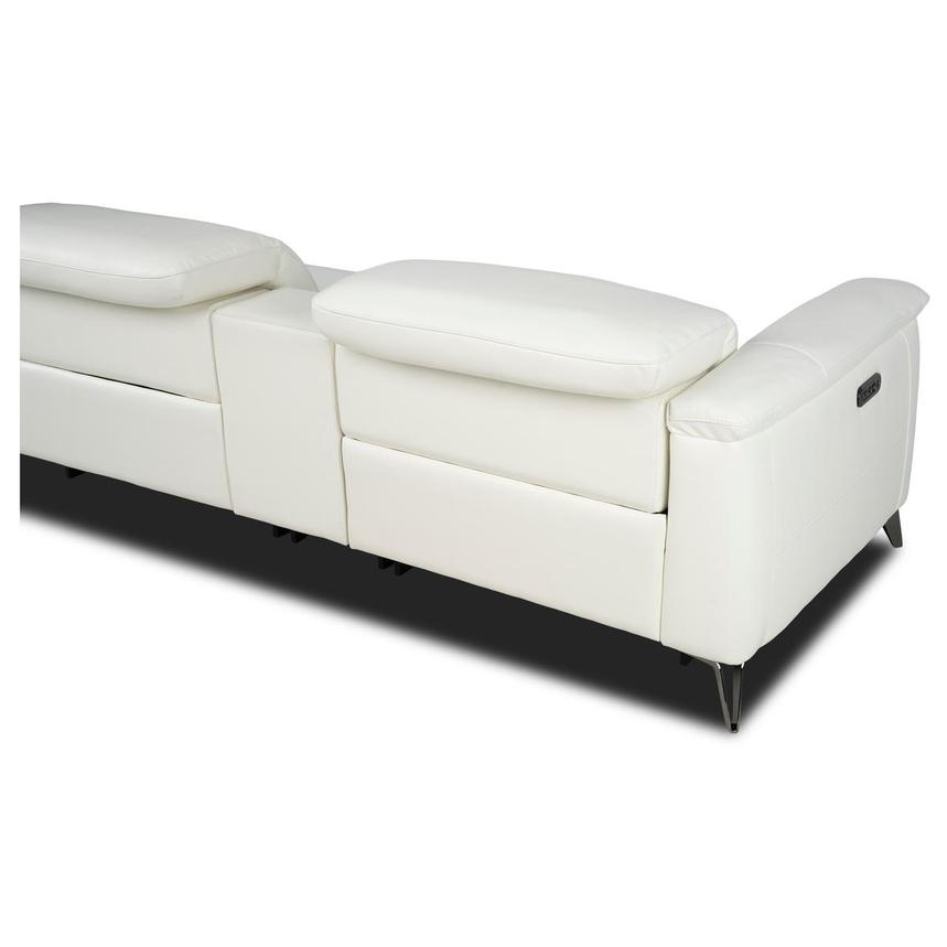 Anabel White 2.0 Leather Power Reclining Sectional with 7PCS/3PWR  alternate image, 5 of 13 images.