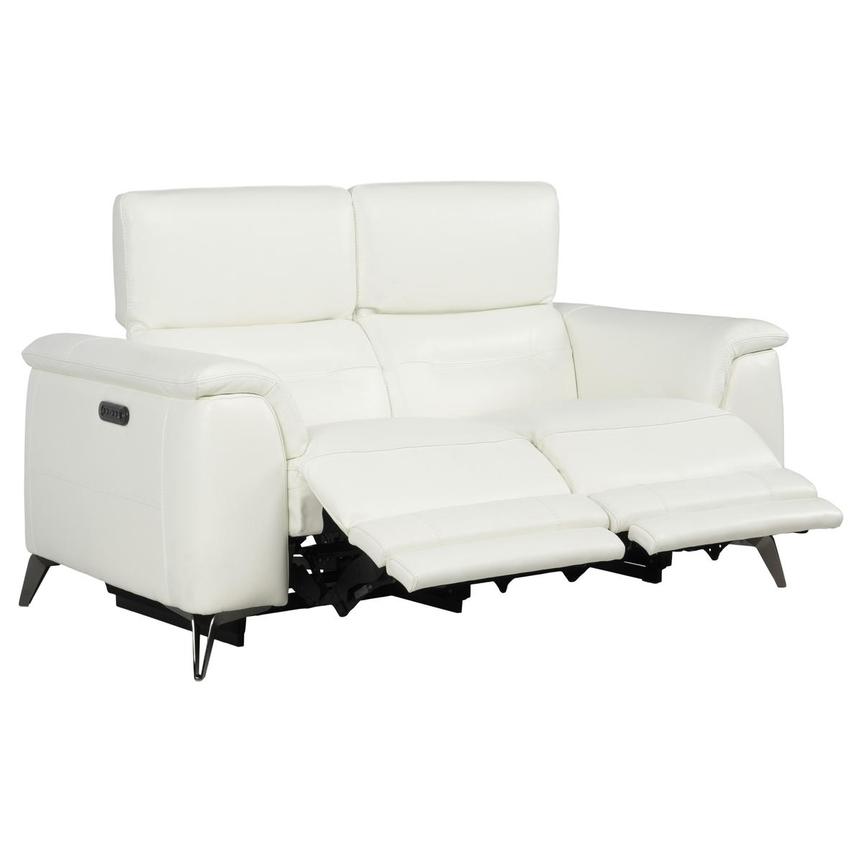 Anabel White 2.0 Leather Power Reclining Loveseat  alternate image, 4 of 11 images.
