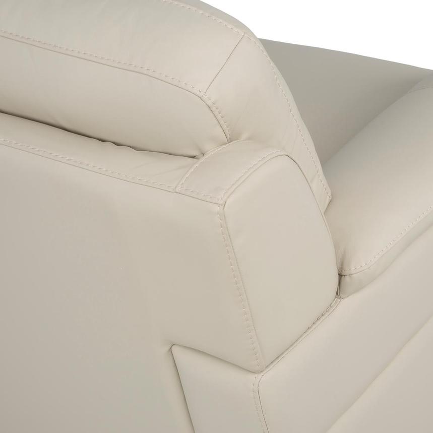 Bali Cream Leather Loveseat  alternate image, 5 of 8 images.