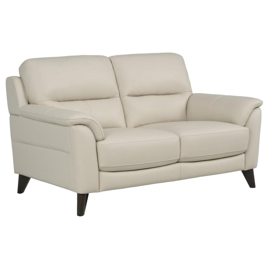 Bali Cream Leather Loveseat alternate image, 2 of 8 images.