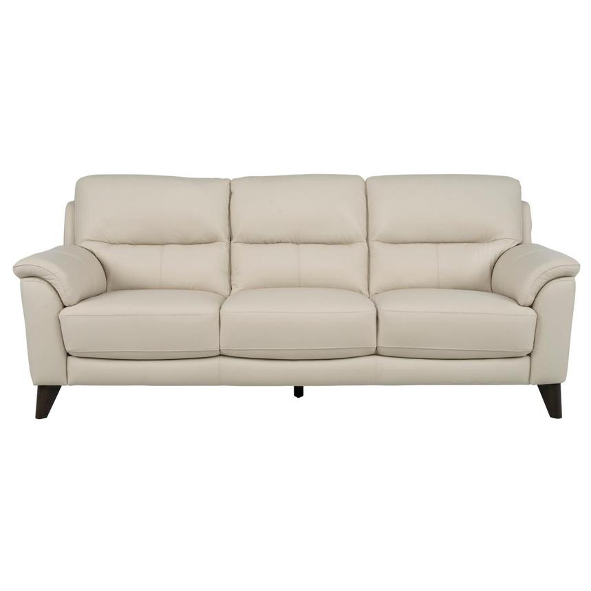 Bali Cream Leather Sofa  main image, 1 of 7 images.