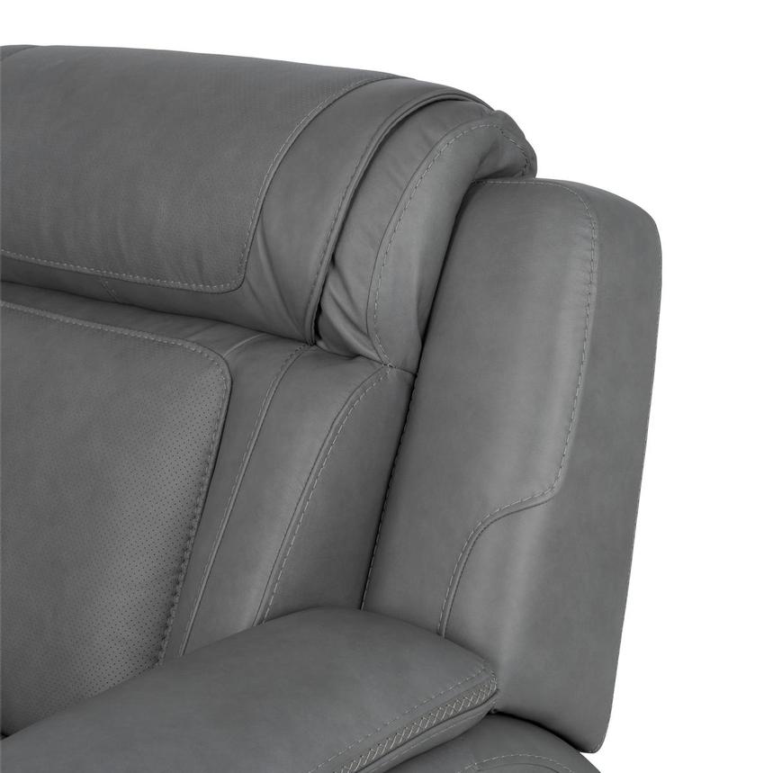 Cobalt Leather Power Reclining Sofa  alternate image, 9 of 13 images.
