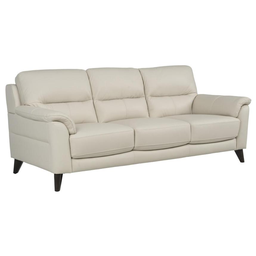 Bali Cream Leather Sofa  alternate image, 2 of 7 images.