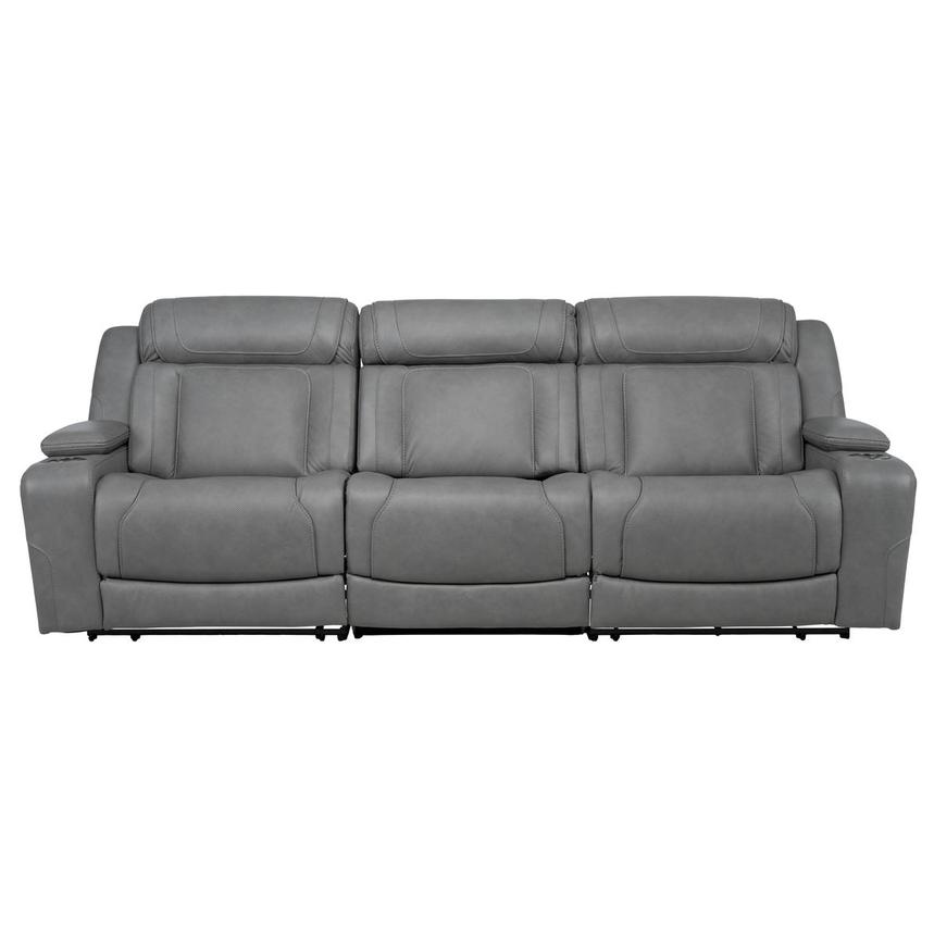 Odyssey Cobalt Leather Power Reclining Sofa  main image, 1 of 13 images.