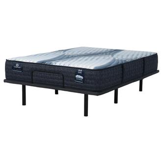 Aveda-Medium Twin XL Mattress w/Baselogic Silver Powered Base by Serta and Beautyrest