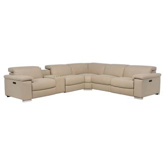 Karly Beige Power Reclining Sectional with 6PCS/2PWR