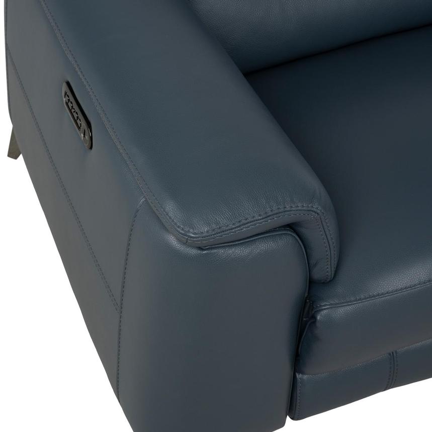 Anabel 2.0 Blue Leather Power Reclining Sectional with 6PCS/3PWR  alternate image, 11 of 13 images.