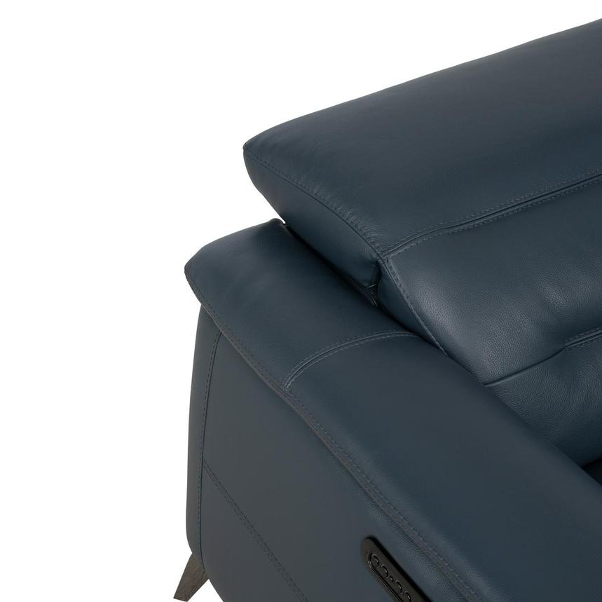 Anabel 2.0 Blue Leather Power Reclining Sectional with 5PCS/3PWR  alternate image, 7 of 9 images.