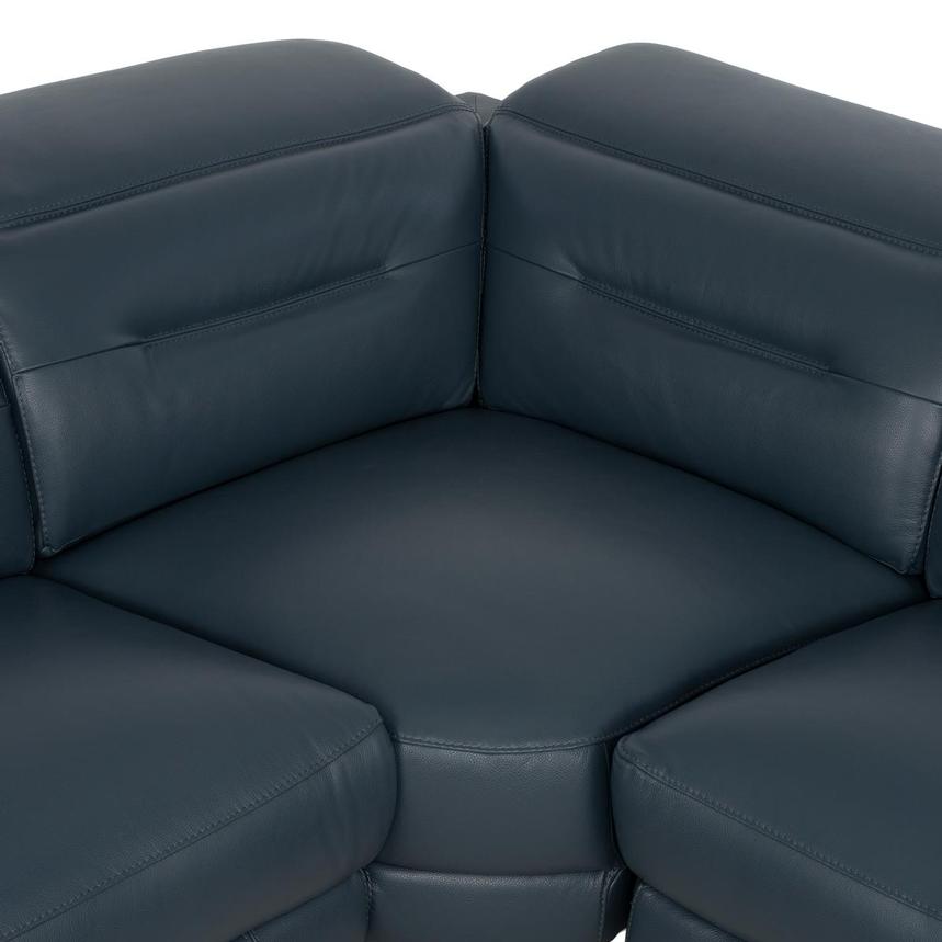 Anabel 2.0 Blue Leather Power Reclining Sectional with 6PCS/2PWR  alternate image, 4 of 13 images.