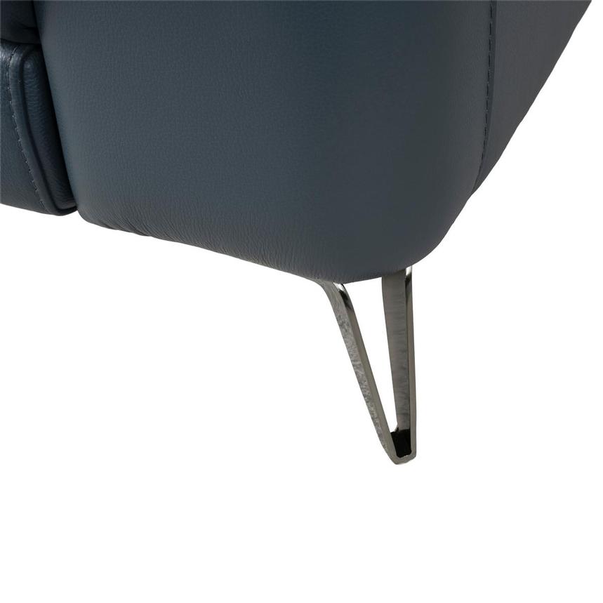 Anabel 2.0 Blue Leather Power Recliner  alternate image, 6 of 6 images.