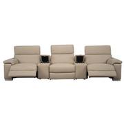Karly Beige Home Theater Seating with 5PCS/2PWR  alternate image, 2 of 11 images.