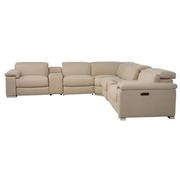 Karly Beige Power Reclining Sectional with 7PCS/3PWR  alternate image, 3 of 12 images.