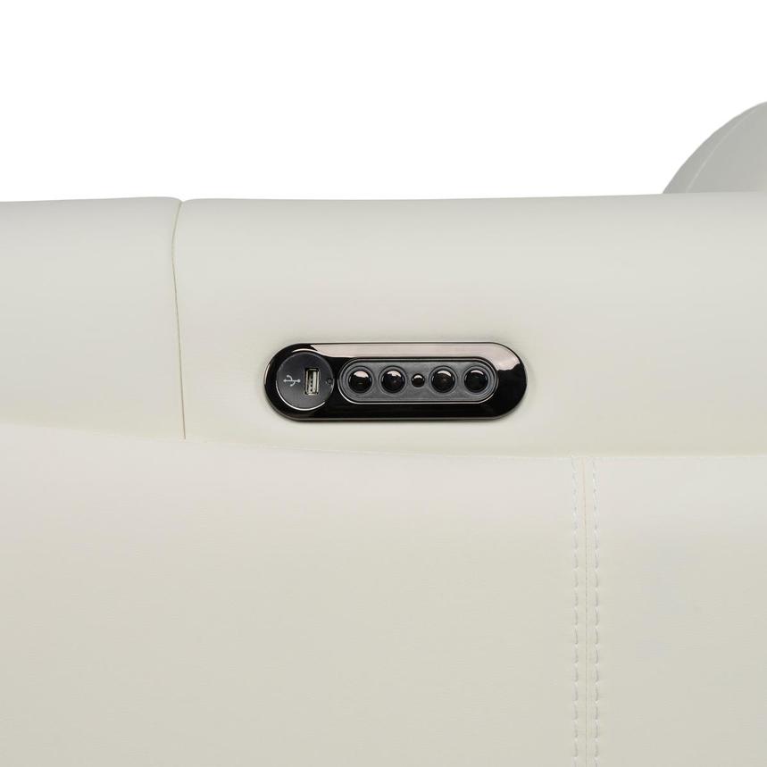 Luke 2.0 White Leather Power Reclining Sectional with 5PCS/2PWR  alternate image, 11 of 11 images.