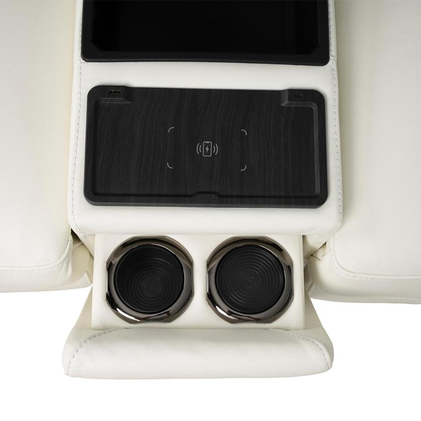 Luke 2.0 White Home Theater Leather Seating w/3PWR  alternate image, 7 of 11 images.