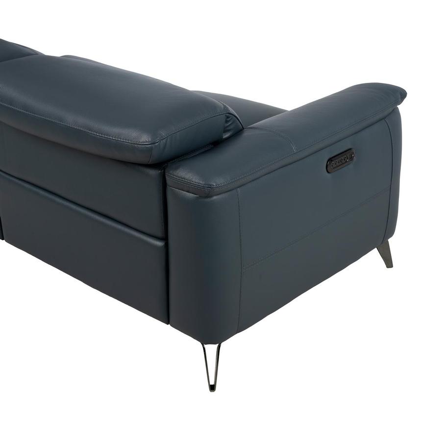 Anabel 2.0 Blue Power Reclining Sectional with 4PCS/2PWR  alternate image, 4 of 10 images.