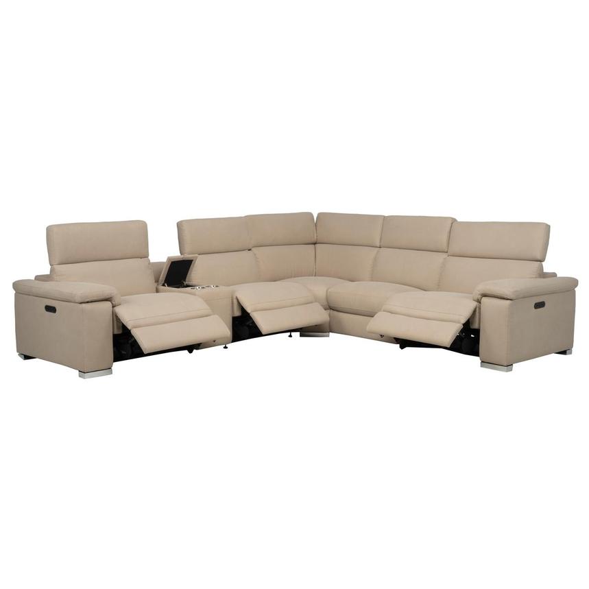 Karly Beige Power Reclining Sectional with 6PCS/3PWR alternate image, 2 of 12 images.