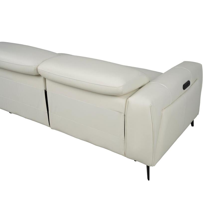Luke 2.0 White Leather Power Reclining Sectional with 4PCS/2PWR  alternate image, 4 of 10 images.