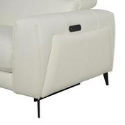 Luke 2.0 White Leather Power Reclining Sectional with 4PCS/2PWR  alternate image, 7 of 10 images.