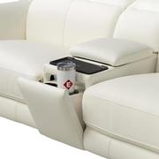 Luke 2.0 White Leather Power Reclining Sectional with 6PCS/2PWR  alternate image, 6 of 12 images.
